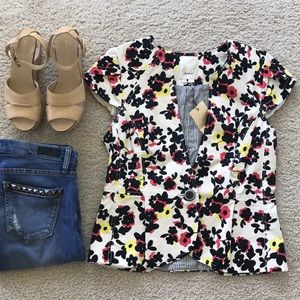 {Anthropologie} Pressed Dahlia Jacket